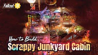 Building a Cabin From Scrap - Junkyard Cabin Build Showcase & Tutorial #Fallout76