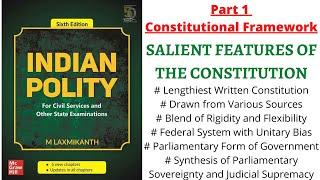 (V5) (Salient Features of Indian Constitution Part 1) Indian Polity by M. Laxmikanth