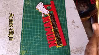 Multi Clour Name Clock Making Process ll Aone Sign