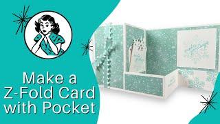 Make This Jolly Z Fold Card That Has A Pocket! | Christmas Card Ideas