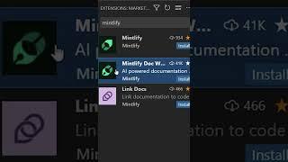 Document your code automatically using visual studio code extension mintlify