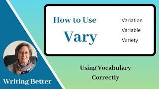 Improve your vocabulary: Vary