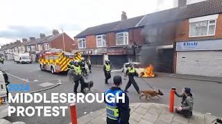 Protesters March Through Middlesbrough | Middlesbrough Protest