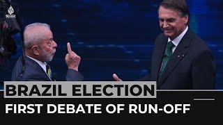 Brazil’s Bolsonaro, Lula face off in first debate of run-off