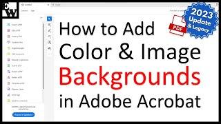 How to Add Backgrounds to PDFs in Adobe Acrobat (Colors and Images)