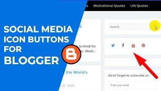 Add Social Media Icons to Blogger | Best Social Media Button in Blogger