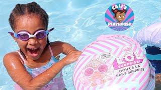 Cali Finds LOL Treasure in the Pool | Cali's Playhouse