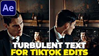 Turbulent Displace Text Effect in After Effects | NO PLUGINS | Text Effects for TIKTOK