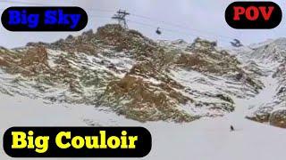 Tripple Black Diamond -BIG COULOIR!! - POV -  BIG SKY RESORT,  MONTANA  #Couloir #bigskyresort