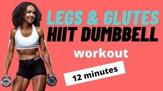 HIIT leg and glute dumbbell workout | menopause exercise weight loss