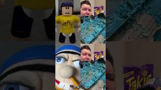 Jeffy ROBLOX vs ORIGINAL EATING CHALLENGE!  #shorts