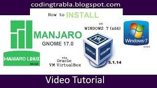 How to install Manjaro GNOME 17.0 x64 on Windows 7 via VirtualBox byVS