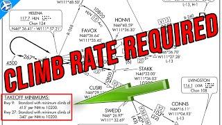 Calculate Rate of Climb Required on a Departure - FAA Instrument Written Test Question