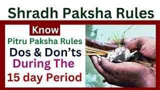 Pitru Paksha 2023: Dos and Don’ts During The 15-day Period | The Ritual of ancestral worship