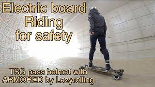 #64 Electric board Riding for safety - TSG helmet with Armored by Lazyrolling