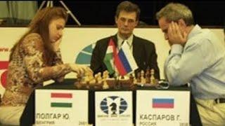 Judit Polgar VS Garry Kasparov ,  World Championship 1996 ( Spain) , #trending #IQ_CHESS_FEED ️