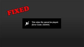 This Video File Cannot Be Played Error Code 224003 - EASY FIX in Google Chrome