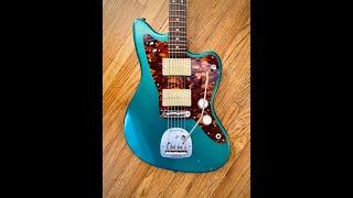 Waterslide Guitars Offset Sherwood Green Mojo Dual Foil Pickups, StayTrem Bridge+Descendant Vibrato