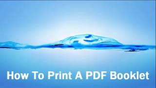 How To Print A PDF Booklet (Full English)