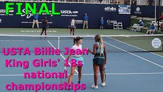 USTA girls' 18 national championships  Jovic/Grant vs Osuigwe/Lyengar  USTA tennis 2024 