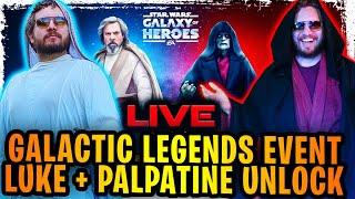 Galactic Legends Sith Eternal Emperor Palpatine UNLOCKED + Jedi Luke Tiers 1-3