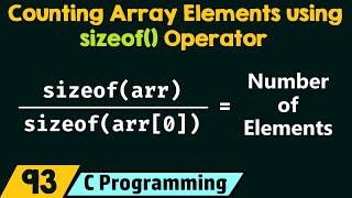 Counting Array Elements using sizeof() Operator