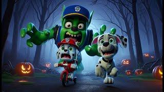 Paw Patrol Ultimate Rescue | GIANT ZOMBIE RUBBLE ATTACK PAW PATROL?! Funny Story | Rainbow 3