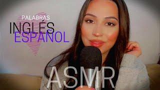 Palabras Random de Inglés a Español | ASMR CHILE/ESPAÑOL (whispers + water sound & ear massage)