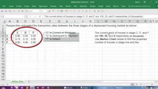 Markov Chain, in Excel format