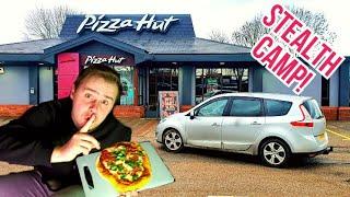 STEALTH CAR CAMPING At Pizza Hut & COOKING PIZZA | Micro Camper UK