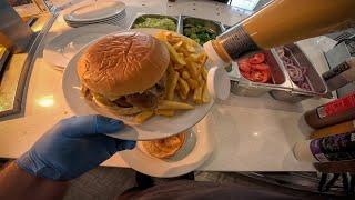 POV cooking: it's Burger Day, but with a small grill 