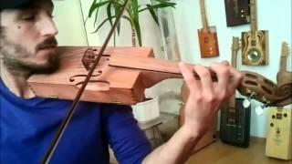 Klangbox Homemade Cigar box Violin no1 Soundcheck