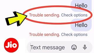 Jio Trouble Sending Sms | Trouble Sending Check Options Problem Jio Sim