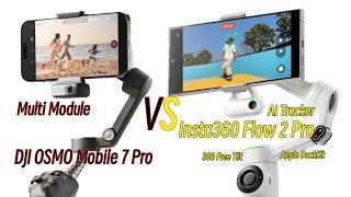 Who is the WINNER ? Insta360 Flow 2 Pro vs DJI OSMO Mobile 7 Pro ,  Watch Before You Buy