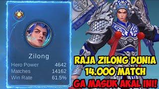 Raja Zilong 14.000 Match Skill nya Bikin TERCENGANG! - King Of Zilong Mobile Legends 2023