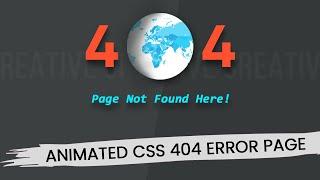 Pure CSS 404 Page Not Found Design | Html CSS 404 Error Page