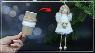 Cozy Winter Yarn Fairy  How to make Yarn Angel  Yarn Doll making  Christmas decoration DIY