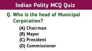 Indian Polity MCQs Quiz (Set 28) | Important For All Competitive Exams.