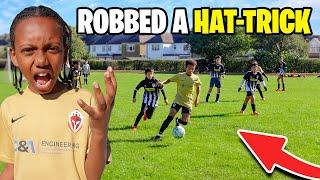 LINESMAN ROBBED ISAIAH A FIRST HALF HAT-TRICK!