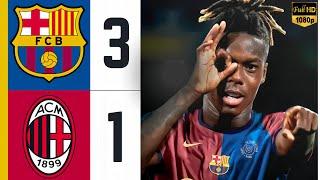 Barcelona vs Ac Milan 3-1 • Pramusim Barcelona Friendly Match  • Highlights & All Goals 2024