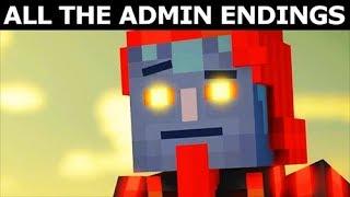 All The Admin Endings - Minecraft: Story Mode Season 2 Episode 5: Above and Beyond