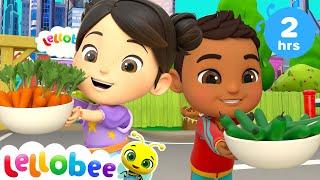 Please and Thank You Song | 2 HOURS |  PRESCHOOL PLAYHOUSE  | Lellobee Kids Karaoke