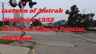 Final Operations of Amtrak 352 in Pontiac Michigan