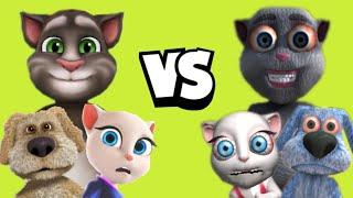 Talking Pets vs Demon Pets | Talking Tom vs Juan Talking Angela vs Maria Talking Ben vs Pablo