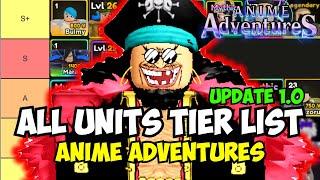 [UPDATE 1] All Units Tier List in Anime Adventures! (Who are the Best Units?)