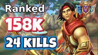 158k Dmg + 24 Kills SHA LIN Solo Carry (Recurve) Paladins Ranked