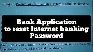 Bank Application for Internet banking password reset