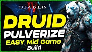 DIABLO 4: Season 1 NO UNIQUES Pulverize Druid Build! Smash the Mid-Game with EASE!