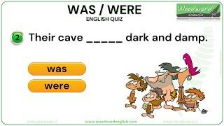 WAS WERE English Quiz | Can you get 20/20? | Past Tense of TO BE Quiz | Caveman's Family