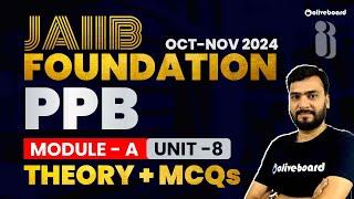 JAIIB Oct 2024 | PPB Important Theory + MCQs | Module -A Unit 8 | JAIIB Online Class | Himanshu Sir